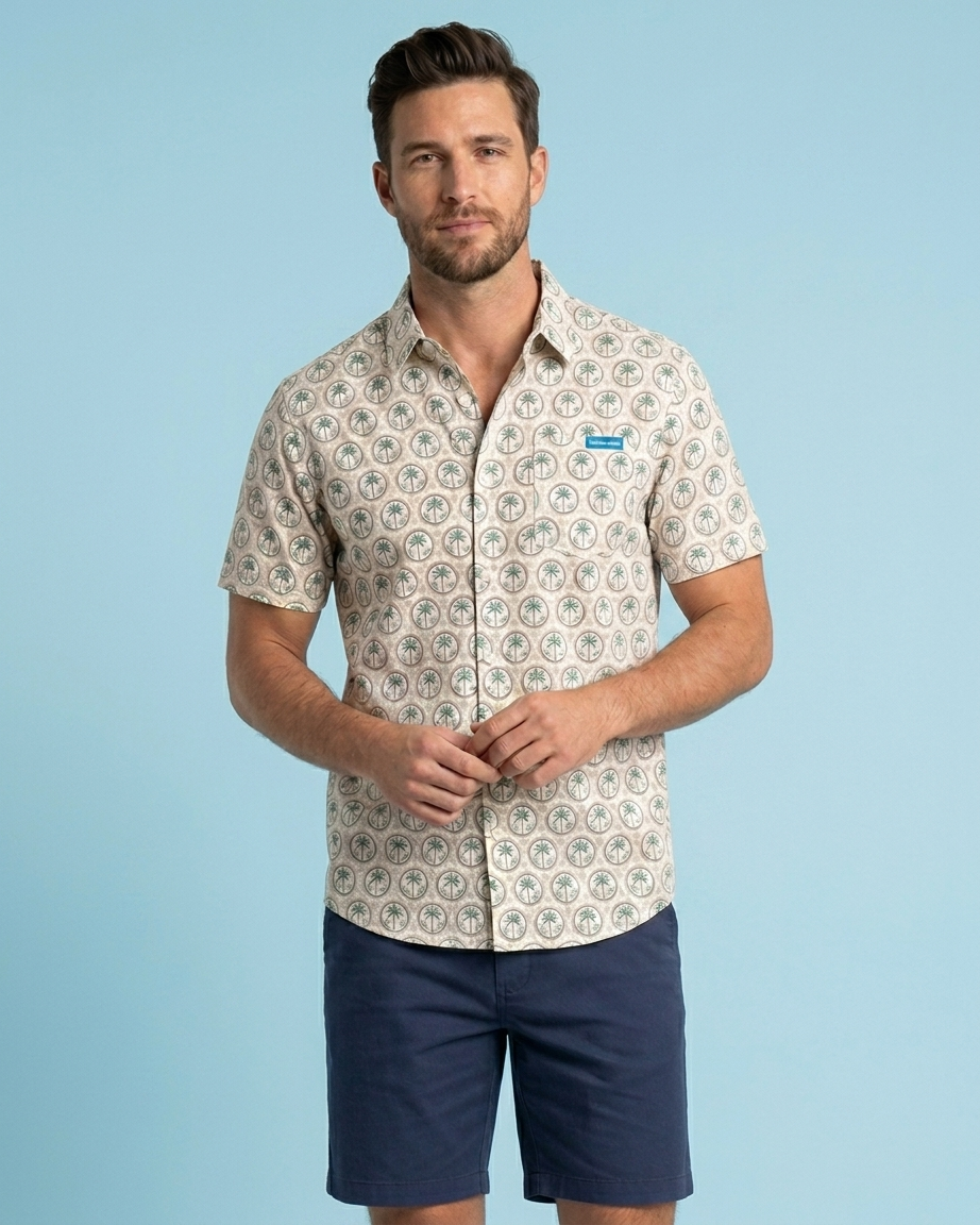 Men's Island Compass Weekend Button Up Shirt