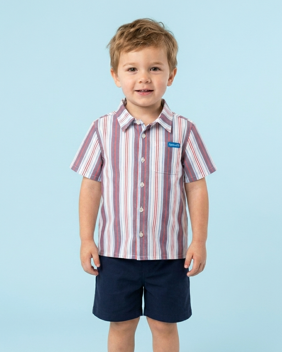 Baby & Toddler Boy Boardwalk USA Weekend Button Up Shirt