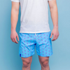 Men's Neon Flamingo Print Swim Trunks