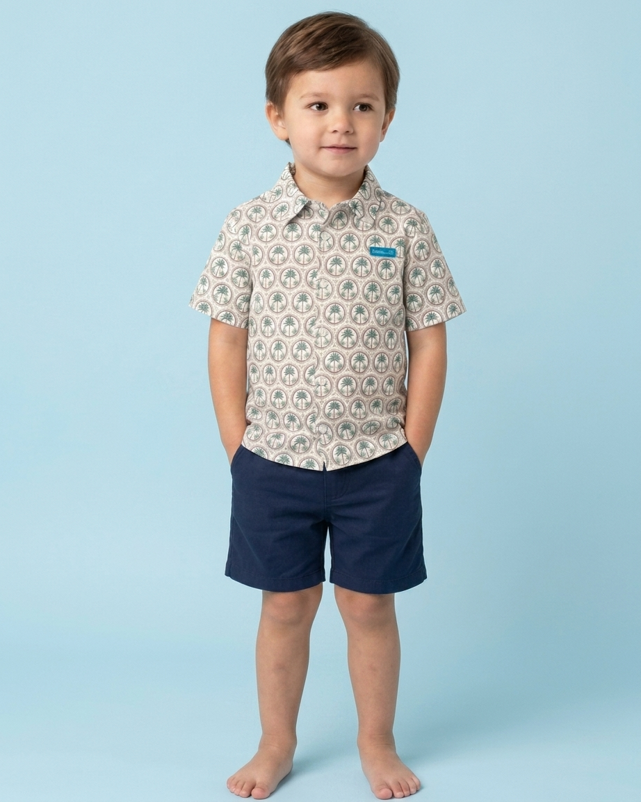 Baby & Toddler Boy Island Compass Weekend Button Up Shirt